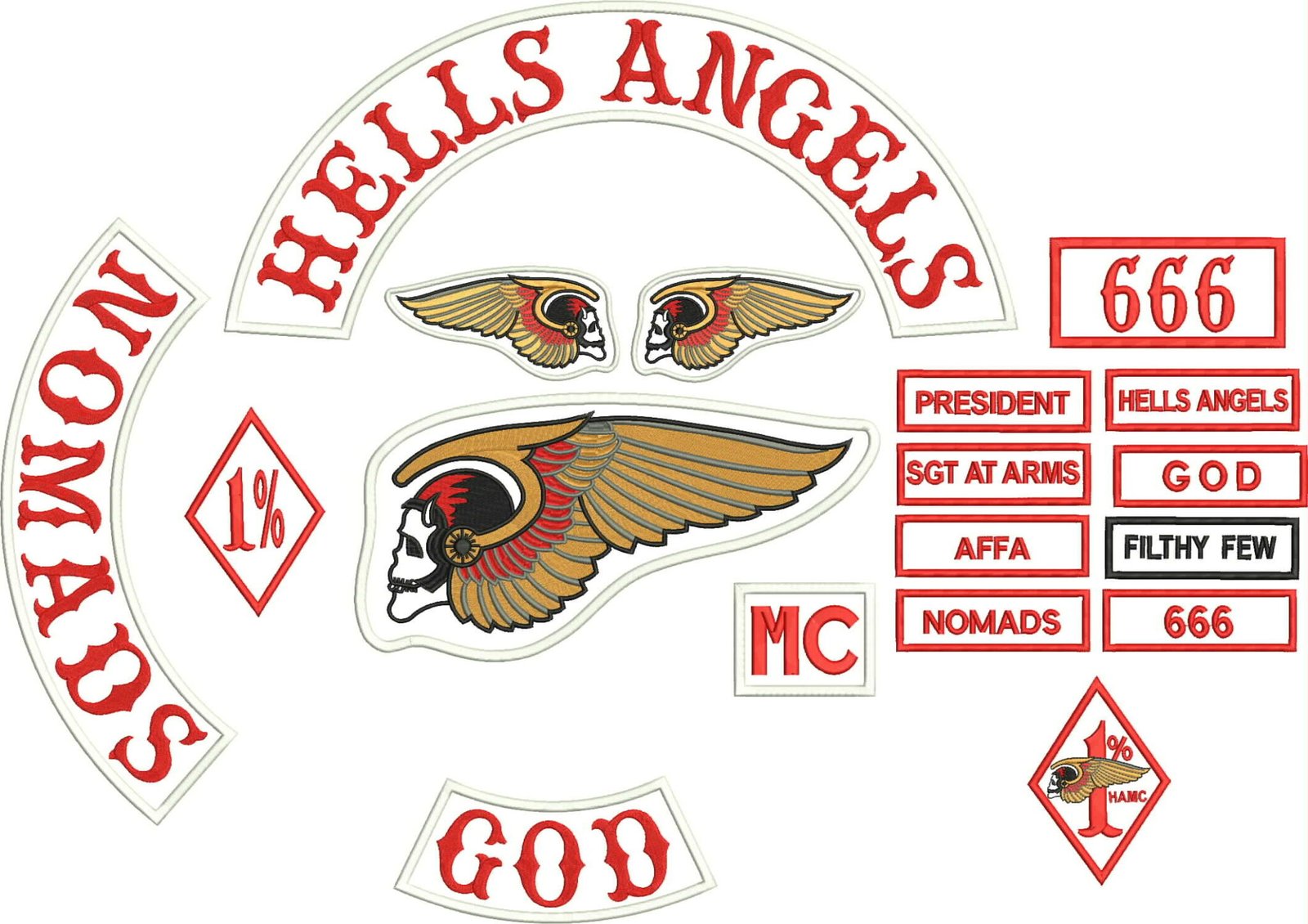 Hells Angels Patches for sale – Quality Embroidered Patches | ManPatch.com