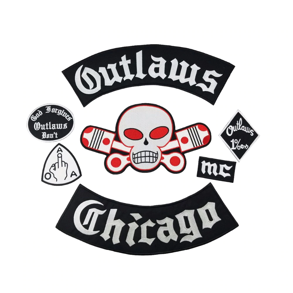 Full Set Original Outlaws MC Patch – Quality Embroidered Patches ...