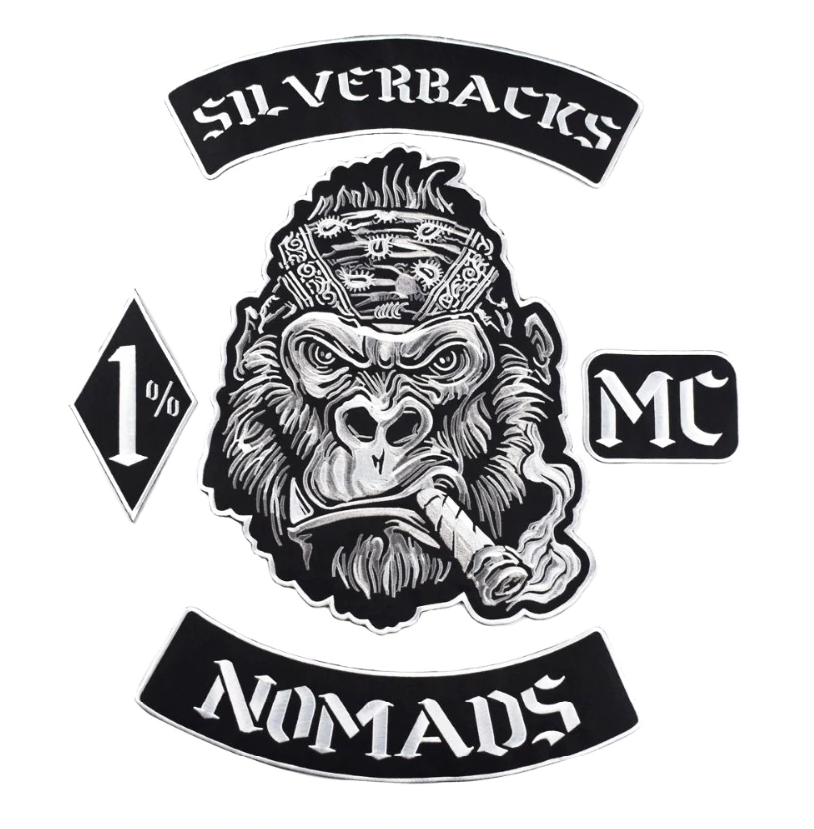 Nomads Silverbacks MC 1% Iron On Embroidered Patch For Clothes