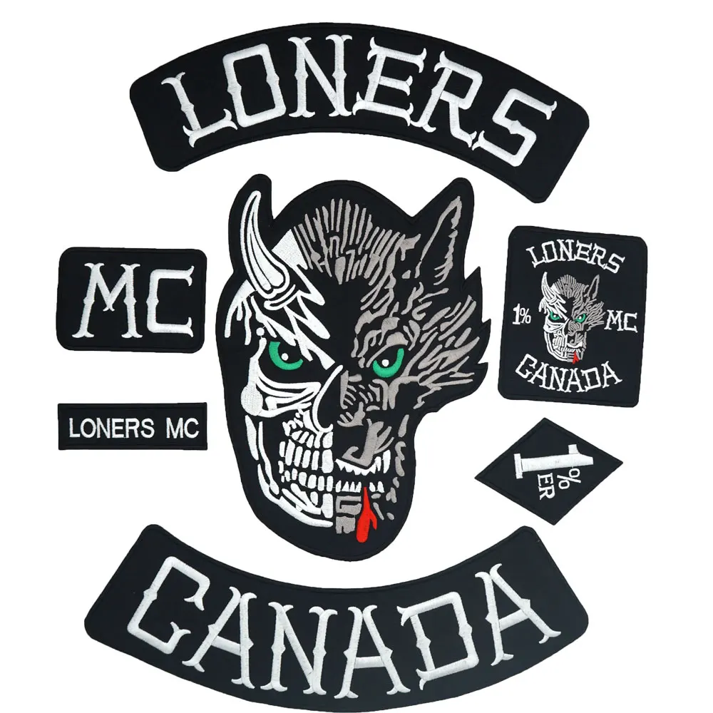 LONERS CANADA GERMANY MC Iron On Embroidered Patches For Clothes 1