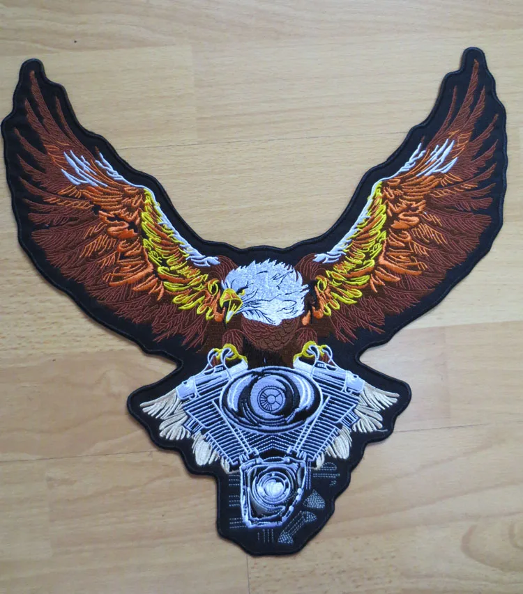 13 Inches Large Eagle Iron On Embroidered Patch For Clothes 1