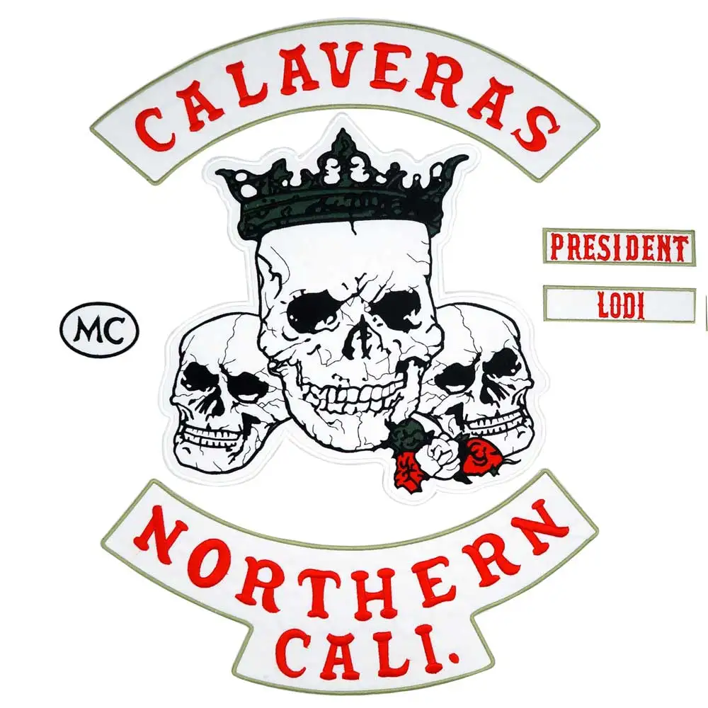 CALAVERAS NORTHERN CALI MC Iron On Embroidered Patch For Clothes 1